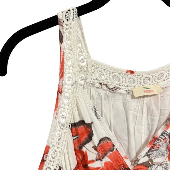 Hummingbird Floral Lace Detail Maxi Dress Size S NWT - Picture 2 of 9